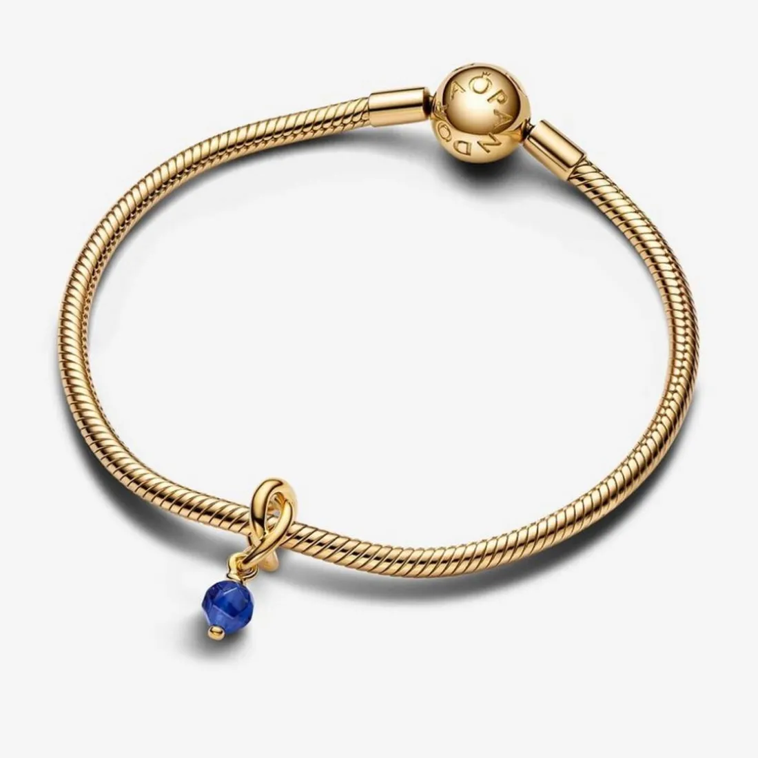 Charm Pendant Cercle de l'Éternité Bleu Facetté