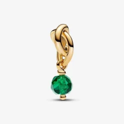 Charm Pendant Cercle de l'Éternité Vert Facetté