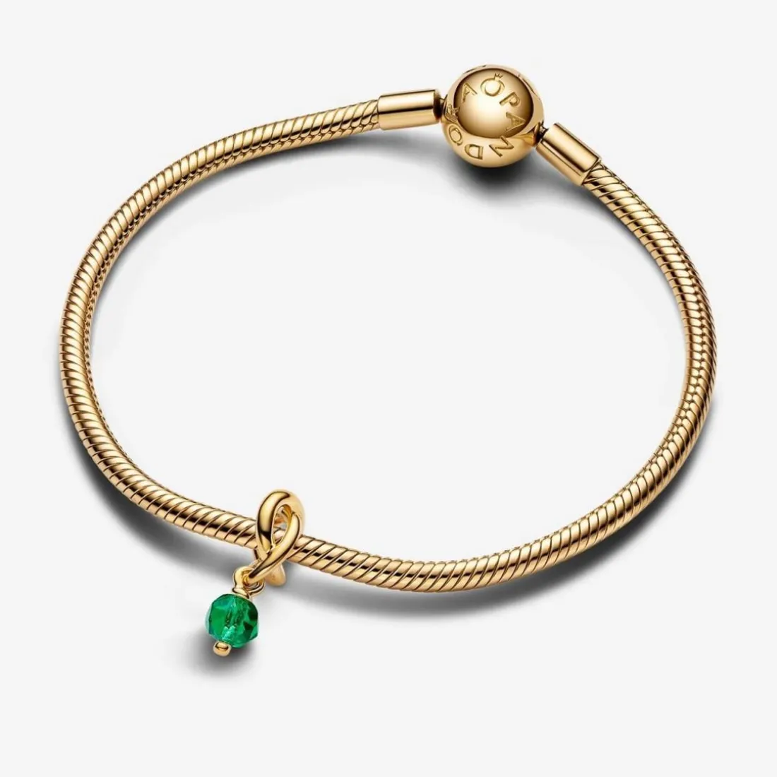 Charm Pendant Cercle de l'Éternité Vert Facetté