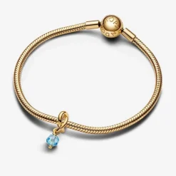 Charm Pendant Cercle de l'Éternité Bleu Azur Facetté