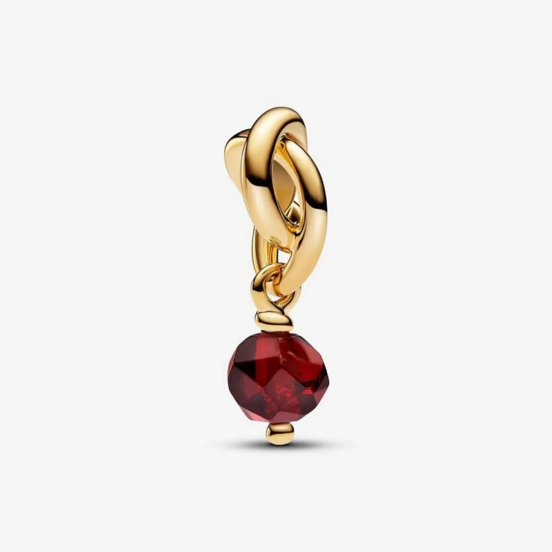 Charm Pendant Cercle de l'Éternité Rouge Facetté