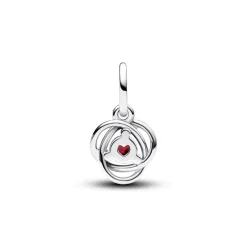 Charm Pendant Cercles de l’Éternité Rouge