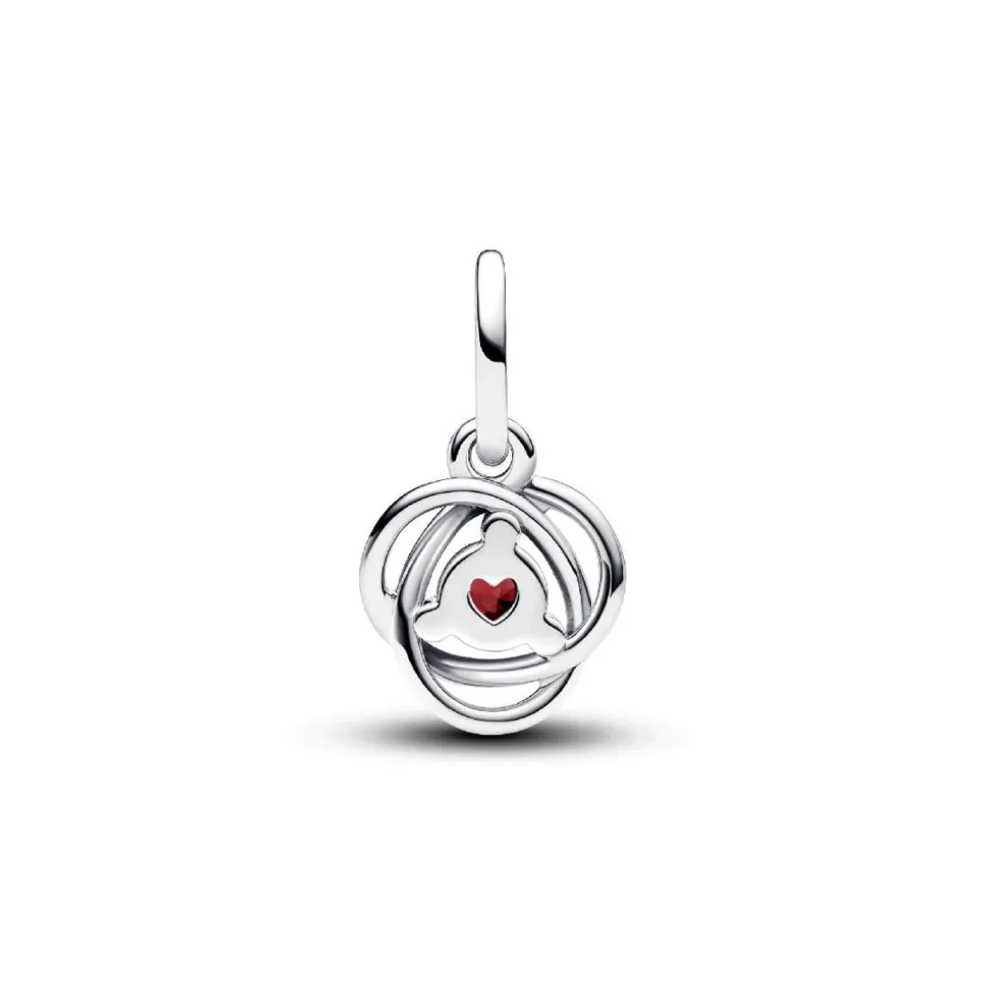 Charm Pendant Cercles de l’Éternité Rouge