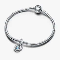Charm Pendant Cercles de l’Éternité Bleu Azur