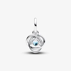 Charm Pendant Cercles de l’Éternité Bleu Azur