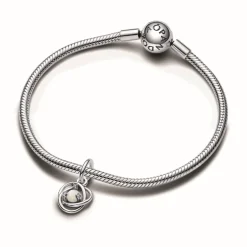 Charm Pendant Cercles de l’Éternité Blanc