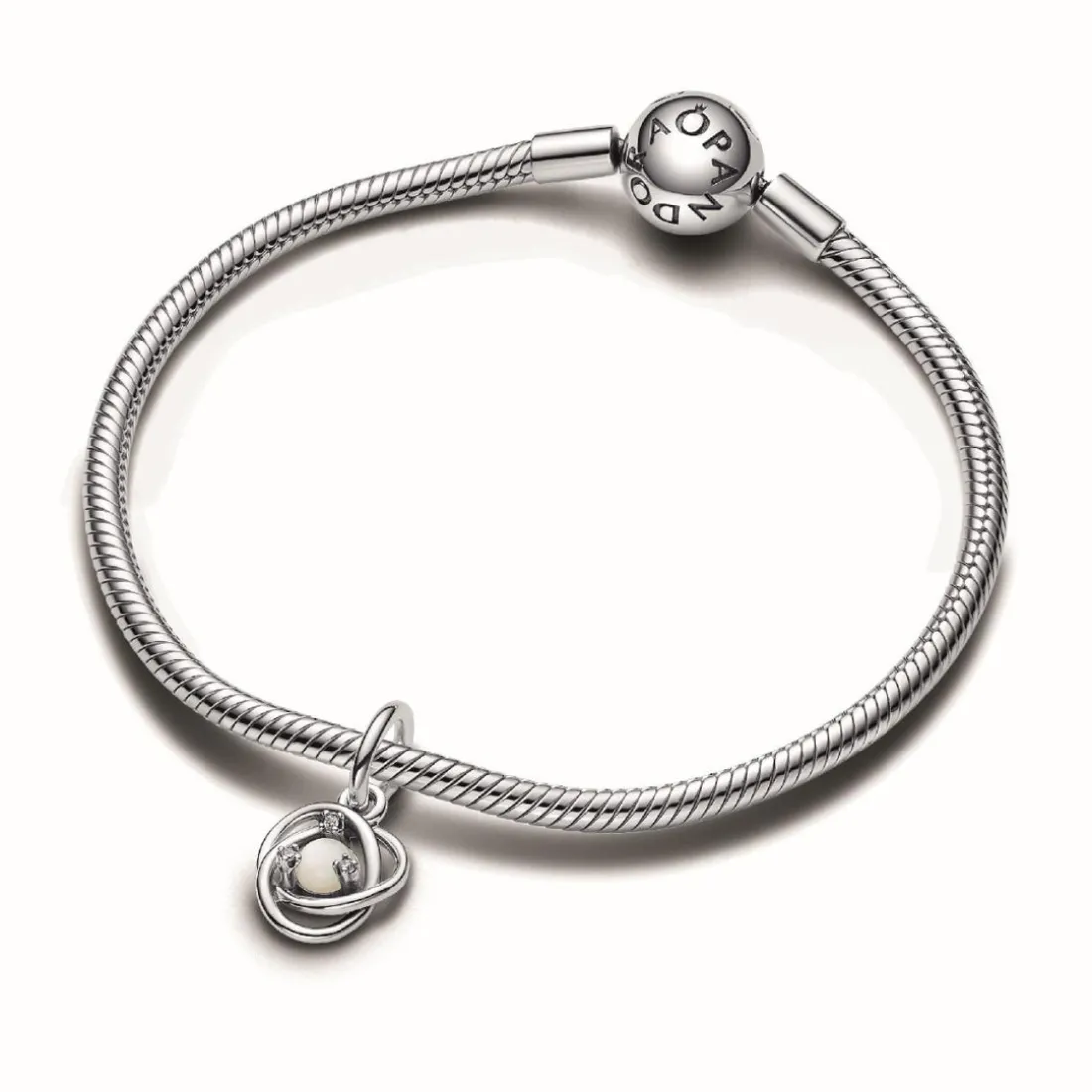 Charm Pendant Cercles de l’Éternité Blanc