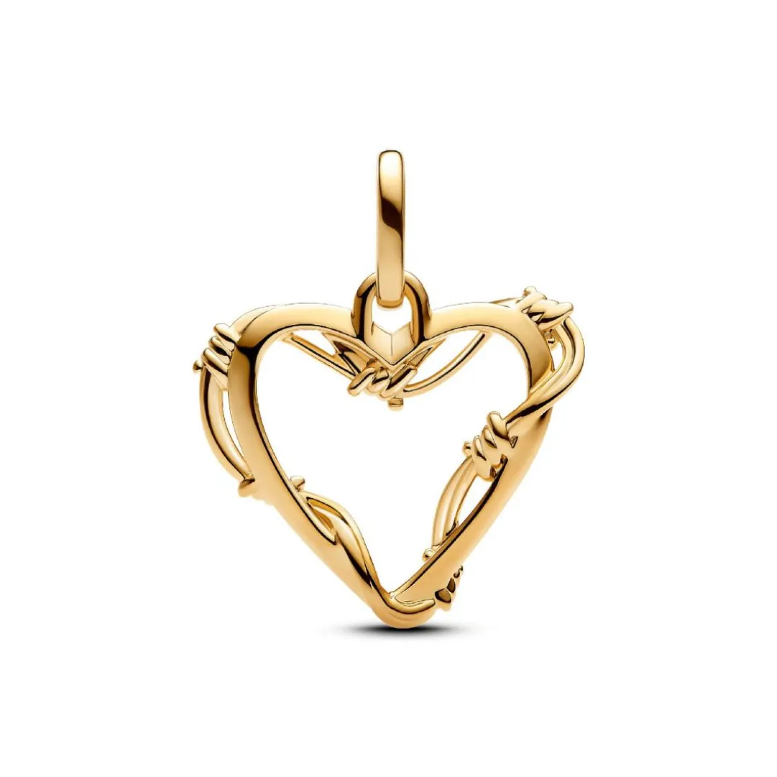 Charm Pendant Cœur Fil de Fer