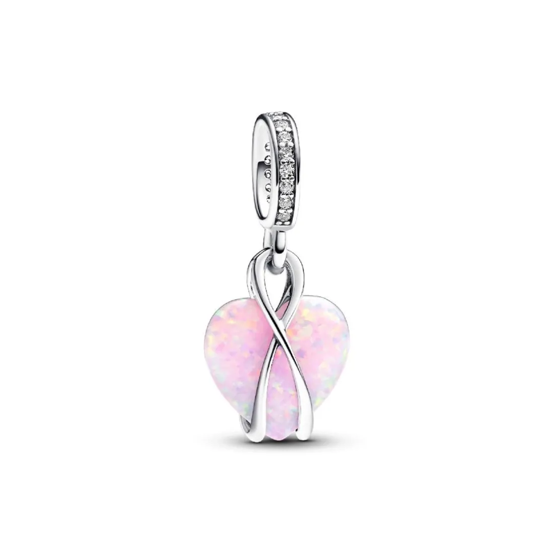 Charm Pendant Cœur Opalescent Mum