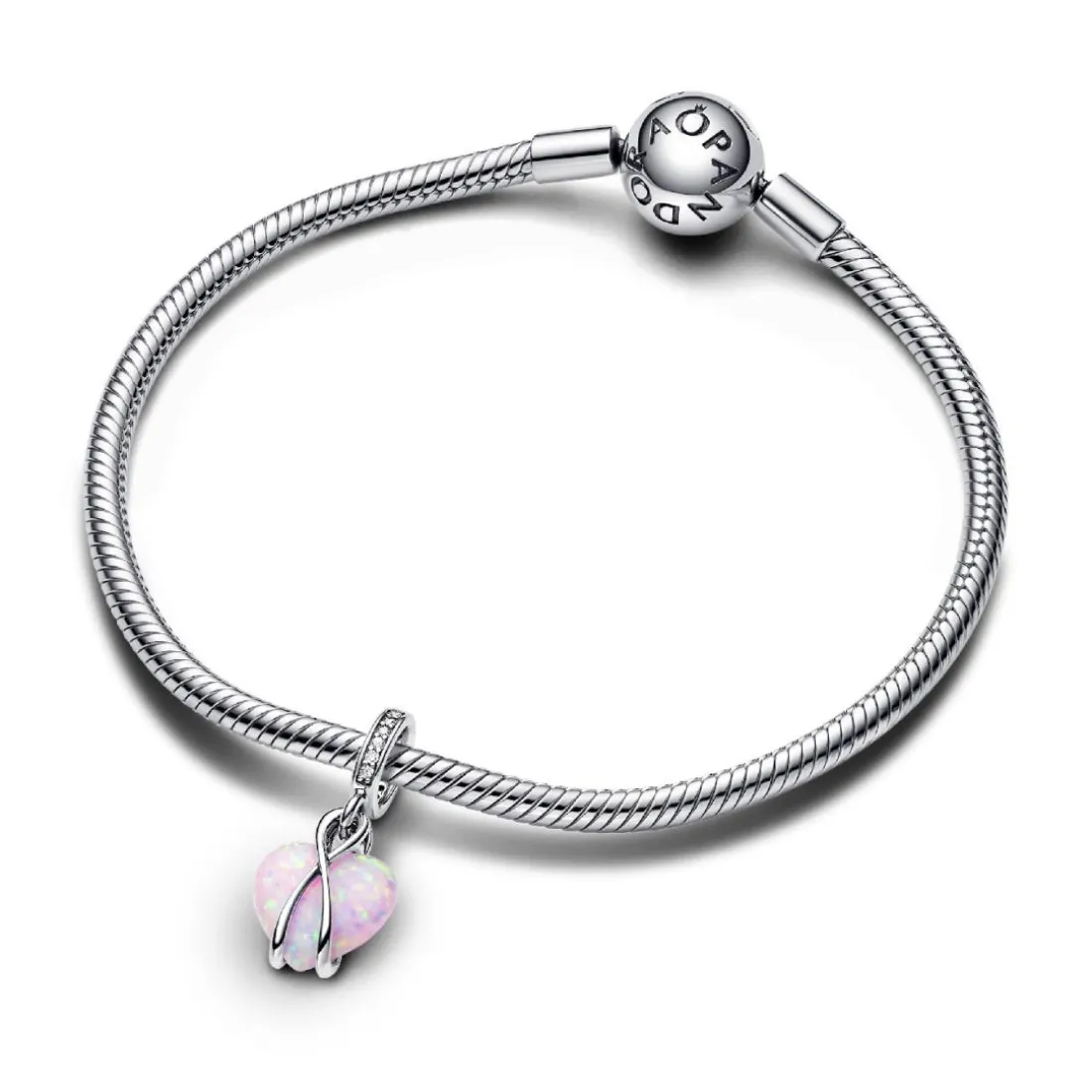 Charm Pendant Cœur Opalescent Mum