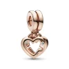 Charm Pendant Cœurs Entrelacés Sœurs Séparables – Pandora Moments