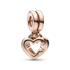 Charm Pendant Cœurs Entrelacés Sœurs Séparables – Pandora Moments