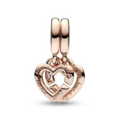 Charm Pendant Cœurs Entrelacés Sœurs Séparables – Pandora Moments