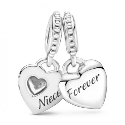 Charm Pendant Cœur Séparable Tante & Nièce Pandora People