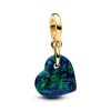 Charm Pendant Cœur Vert Opalescent