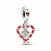 Charm Pendant de Noël Double Cœur en Sucre d’Orge