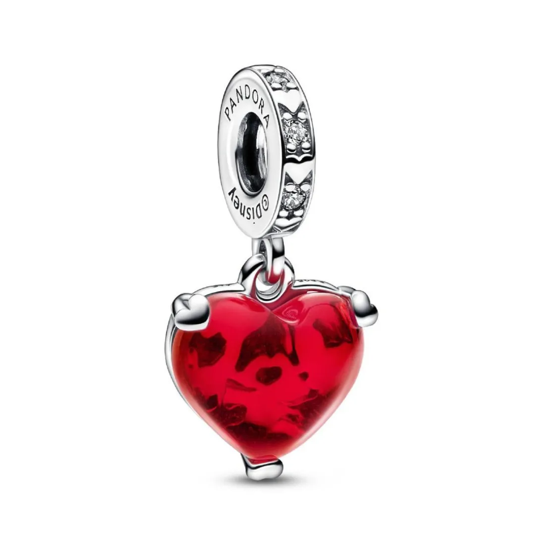Charm Pendant Disney X Pandora - Murano Rouge Baiser de Mickey et Minnie