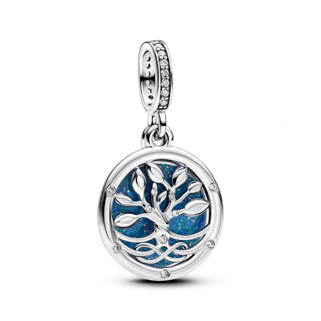 Charm Pendant Double Arbre de l’Infini Luminescent