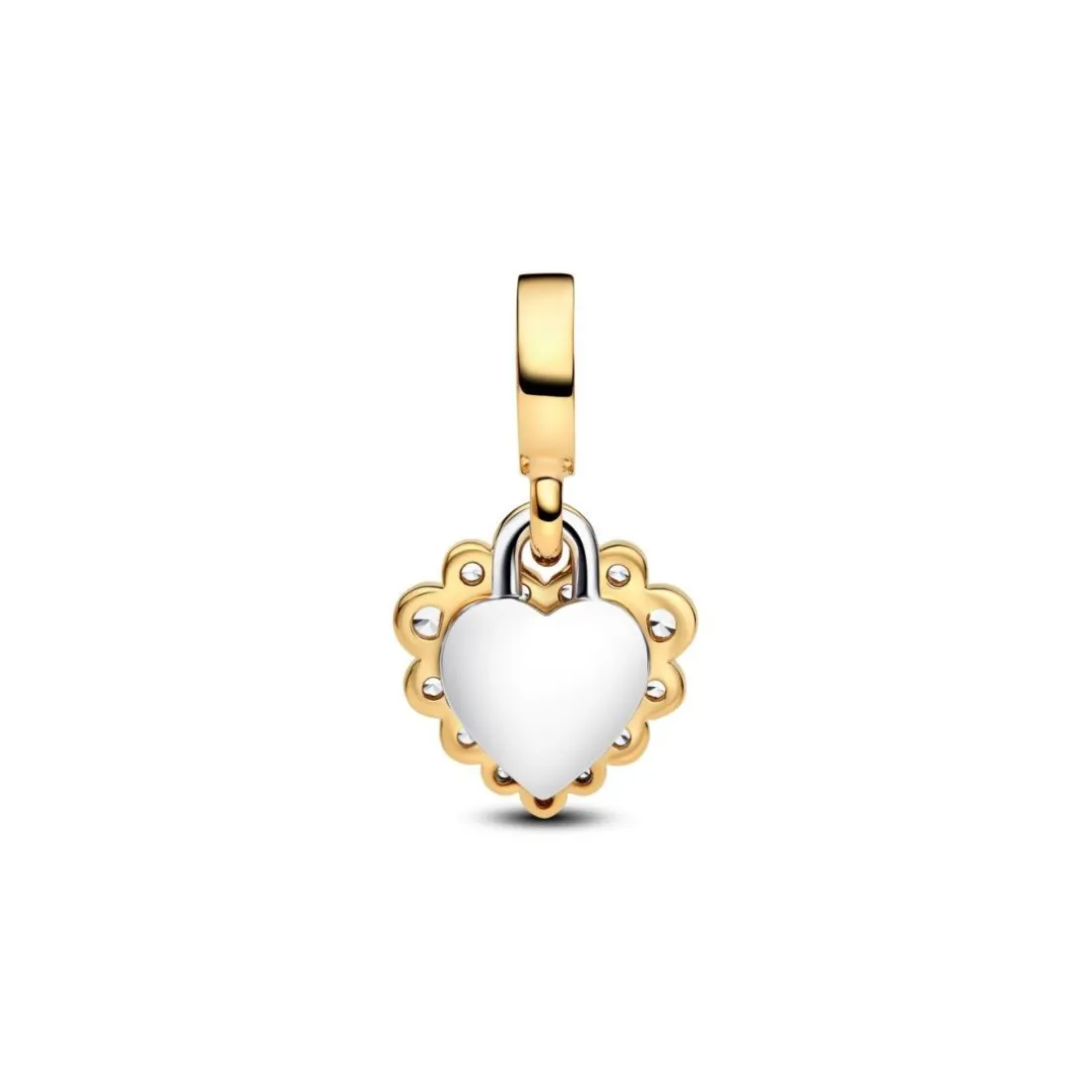 Charm Pendant Double Cœur Scintillant
