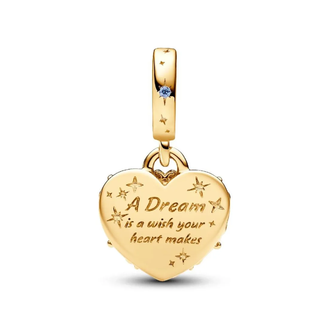 Charm Pendant Double Disney Carrosse de Cendrillon et Cœur