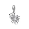 Charm Pendant Double Feu d’Artifice Scintillant