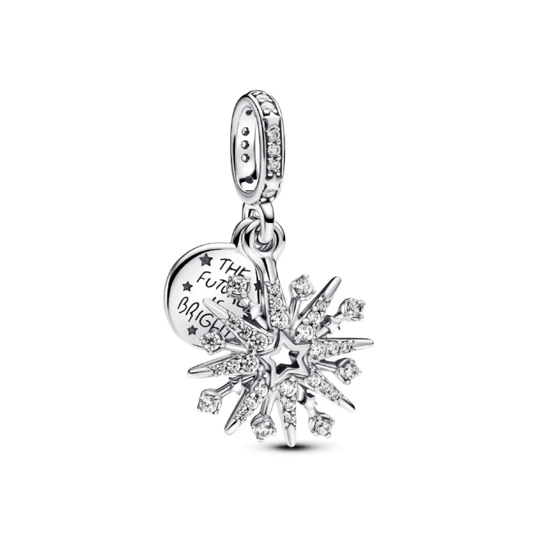 Charm Pendant Double Feu d’Artifice Scintillant