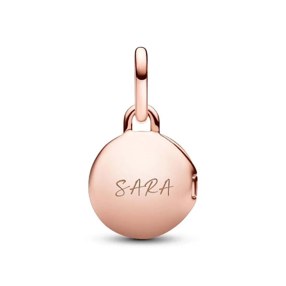 Charm Pendant Médaillon Amour Ouvrable et Gravable Rose