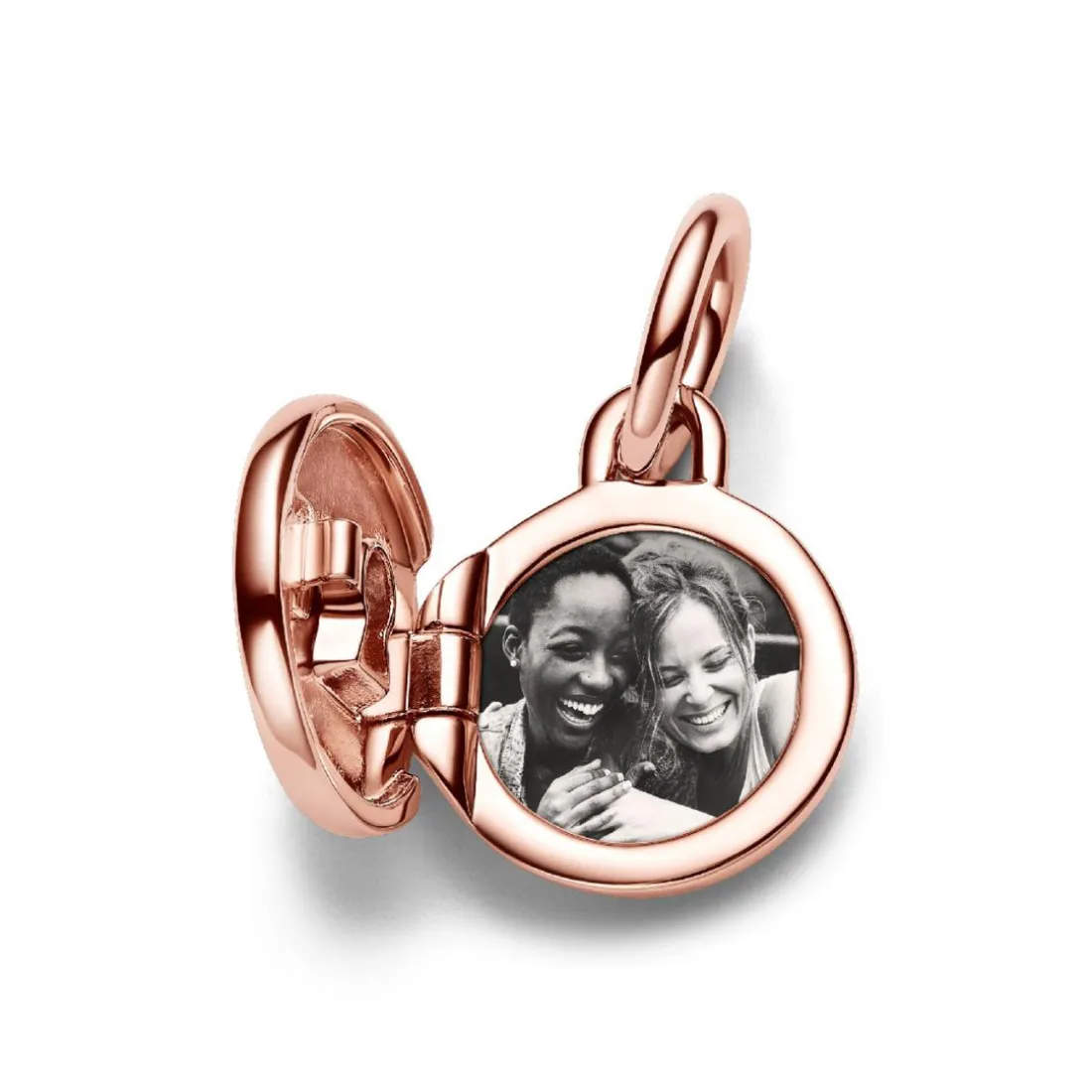 Charm Pendant Médaillon Amour Ouvrable et Gravable Rose