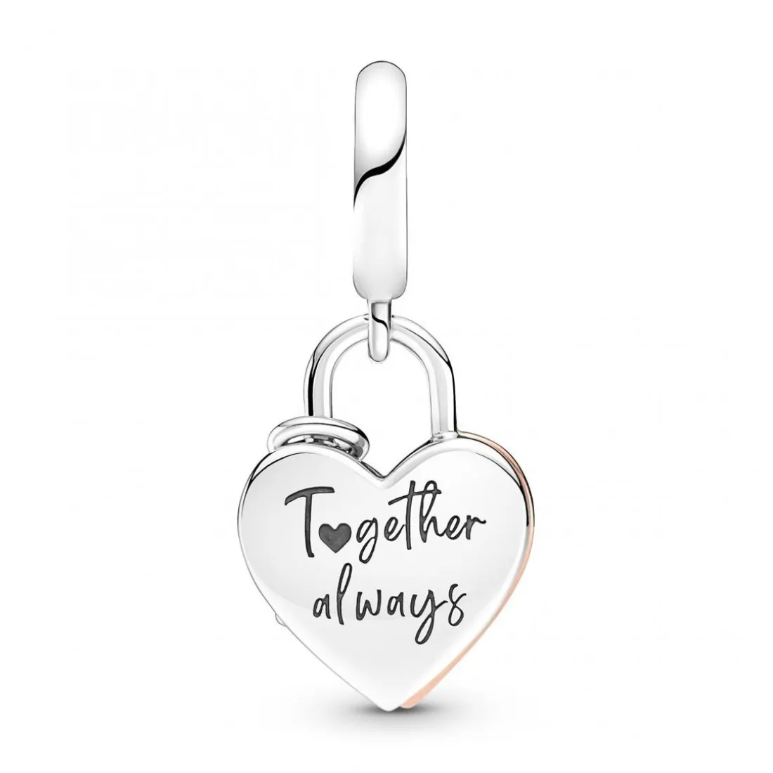 Charm pendant Pandora moments Coeur & mini cadenas