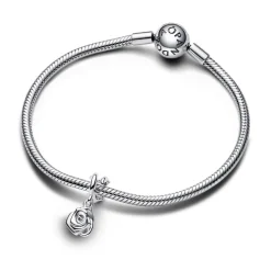 Charm Pendant Rose Épanouie