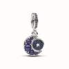 Charm Pendant Rotatif Lune Scintillante