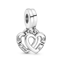 Charm Pendant Séparable Cœurs de Sœurs Pandora Moments