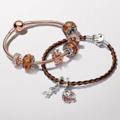 Charm Pendant Séparable Disney Le Roi Lion Timon et Pumbaa