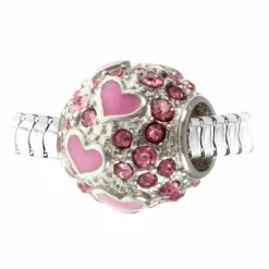 Charm perle orné de cristaux de Bohème par SC Crystal Rose