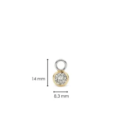 Charms et perles Ti Sento 9180ZY-H - Argent, plaqué or