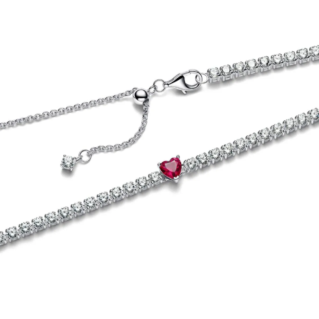 Choker avec Pendentif Halo Cœur
