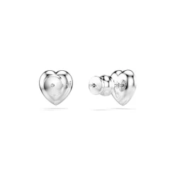 Clous d'oreilles Ariana Grande x Swarovski, Tailles variées, Cœur, Blanches, Métal rhodié