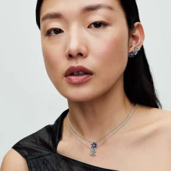 Clous d'Oreilles Herbier Scintillant Bleu
