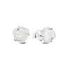 Clous d’Oreilles Rose Épanouie Blanche