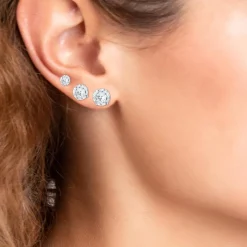Clous D'Oreilles So Charm - B4176-ARGENT - Boucles D'Oreilles Argentées