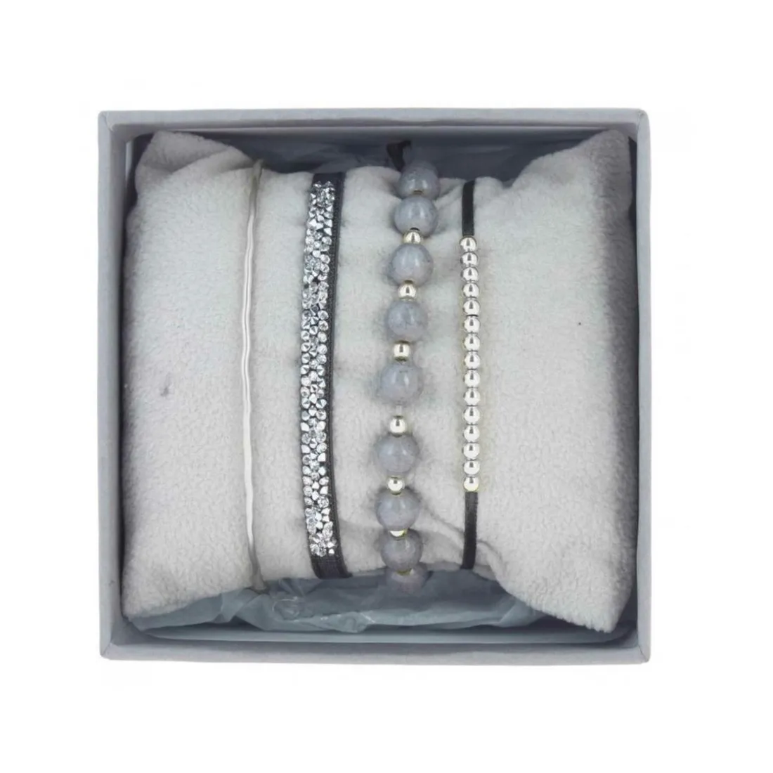 Coffret Les Interchangeables A54388 - Strass Box Jonc Fil Gris Femme