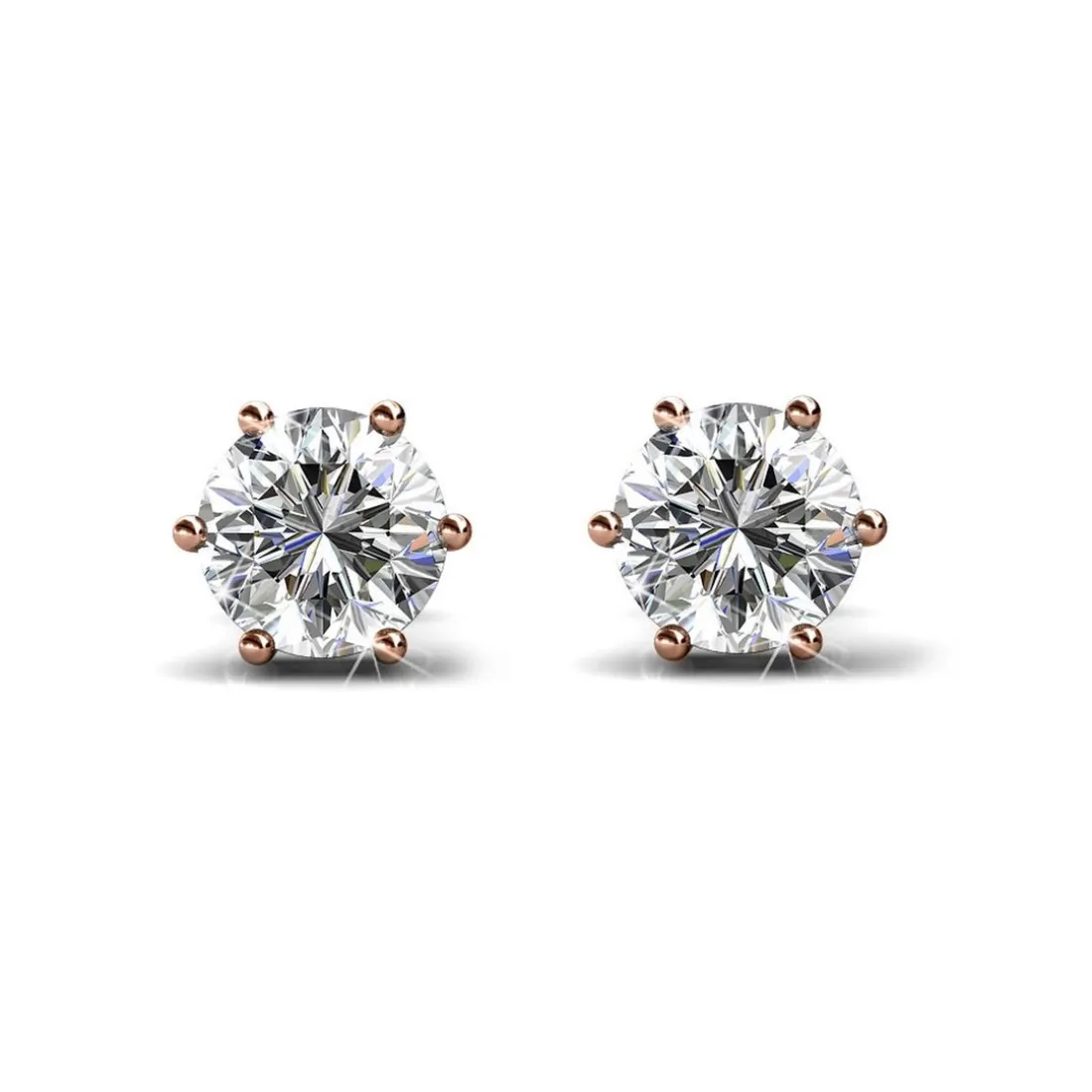 Coffret Trinity 3 Paires de Boucles D'oreilles Or Rose