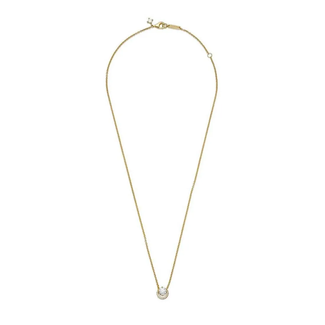 Collier avec Pendentif Pandora Timeless - Halo Rond Scintillant