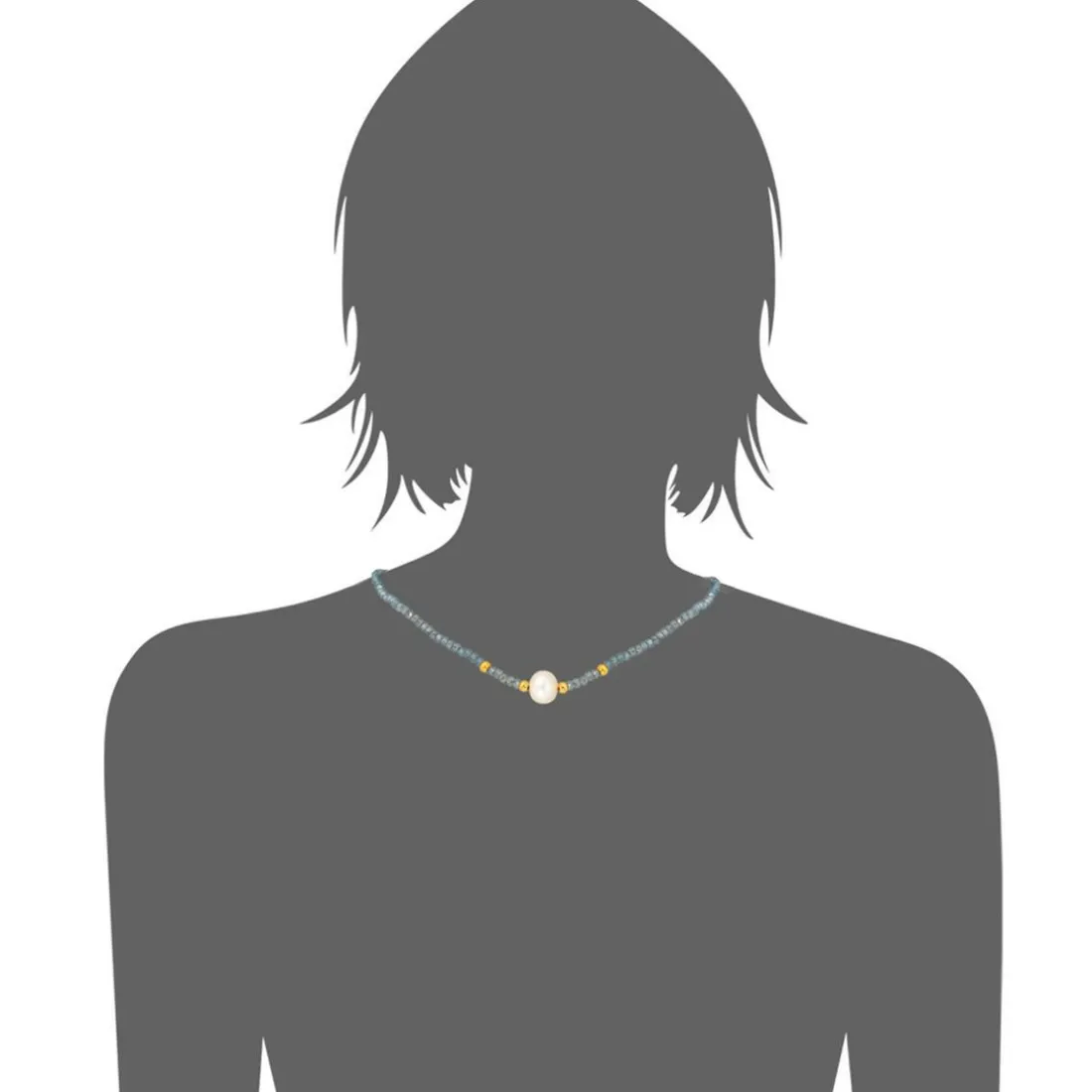 Collier et pendentif Femme Edforce 534-0120-N - Perle Argentée