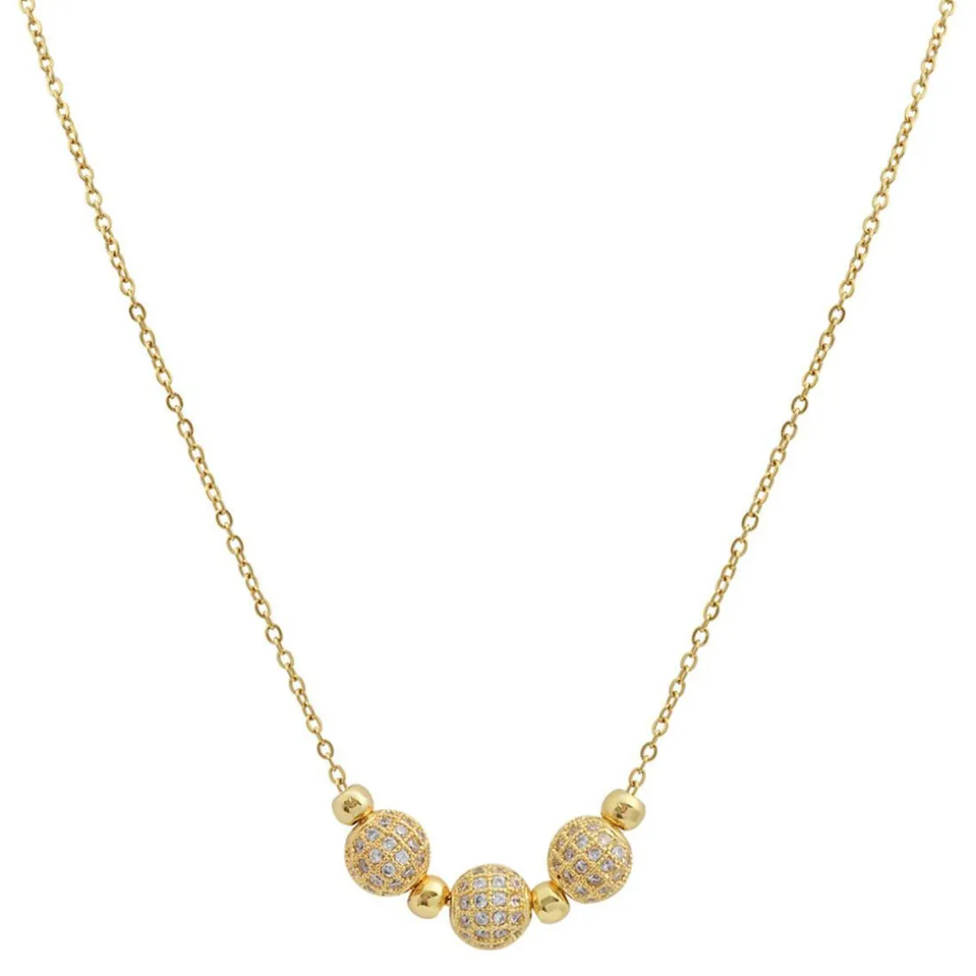 Collier et pendentif Femme Edforce 541-0045-N - Acier Doré
