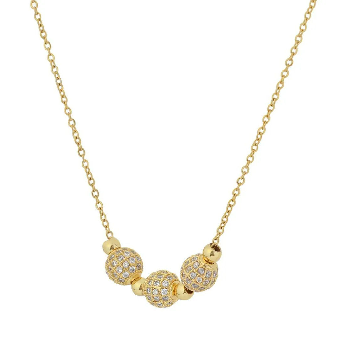 Collier et pendentif Femme Edforce 541-0045-N - Acier Doré