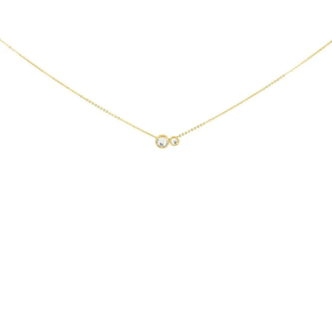 Collier et pendentif Les Interchangeables A54326 - Serti PM-GM Or Jaune Cristal Femme