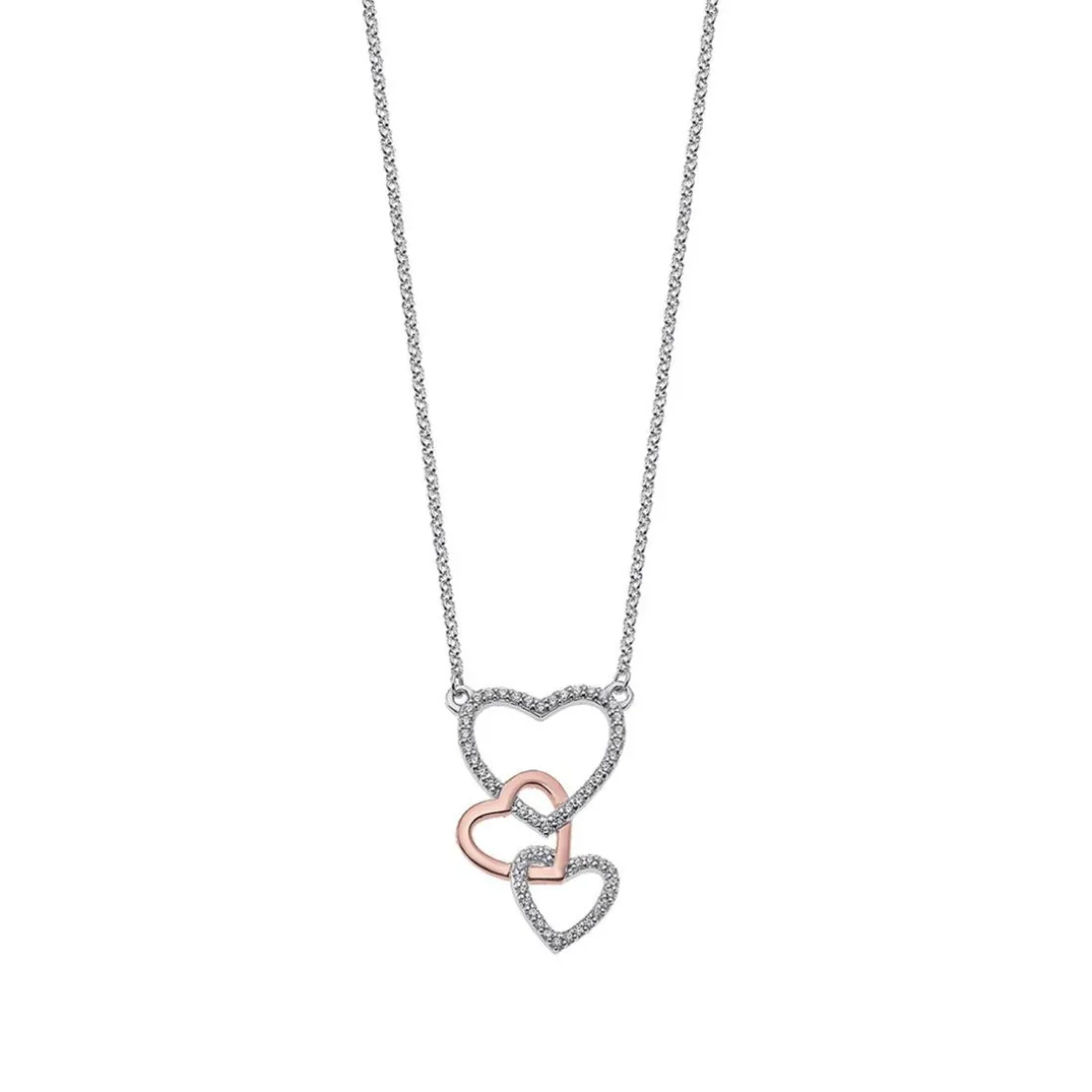 Collier et pendentif Lotus Silver MOMENTS LP1817-1-2 - Collier et pendentif MOMENTS Argent Coeur Femme