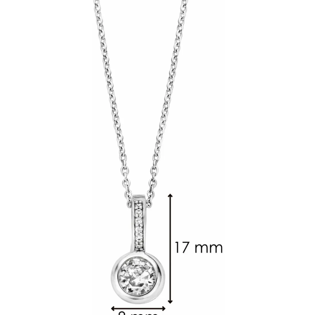 Collier et pendentif Ti Sento 6739ZI - Collier et pendentif Cristaux Blanc Femme