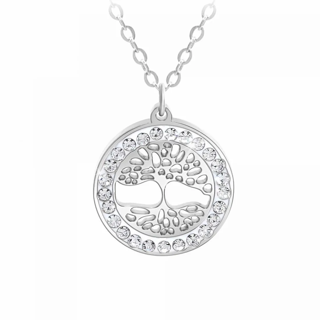 Collier femme Angèle M B2559 - Acier Argent